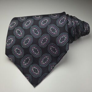 Robert Talbott Nordstrom Black Novelty  Silk Hand-Sewn Men's Tie